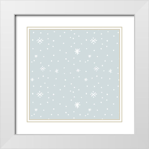 Snow Globe Village Collection H White Modern Wood Framed Art Print with Double Matting by Barnes, Victoria