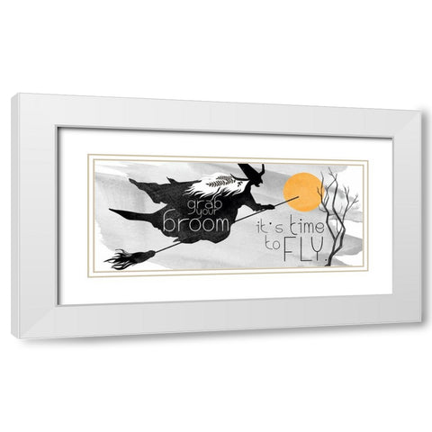 Witchy Mischief Collection D White Modern Wood Framed Art Print with Double Matting by Parker, Jennifer Paxton