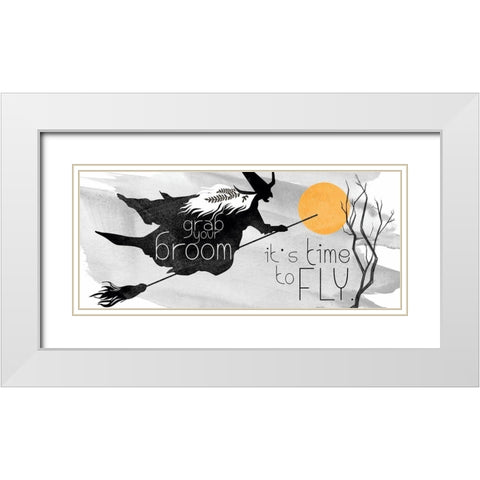 Witchy Mischief Collection D White Modern Wood Framed Art Print with Double Matting by Parker, Jennifer Paxton