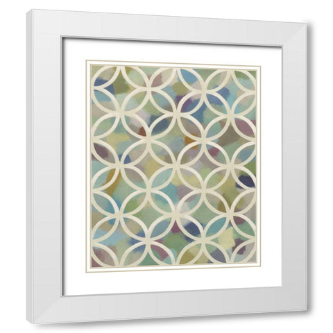 Random Symmetry IV White Modern Wood Framed Art Print with Double Matting by Zarris, Chariklia