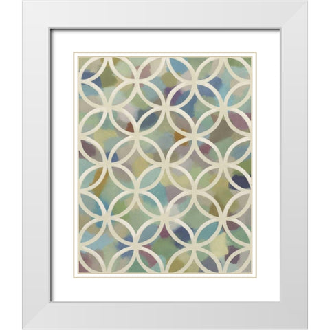 Random Symmetry IV White Modern Wood Framed Art Print with Double Matting by Zarris, Chariklia