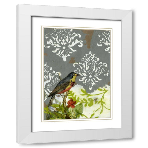 Victorian Whimsy I White Modern Wood Framed Art Print with Double Matting by Goldberger, Jennifer