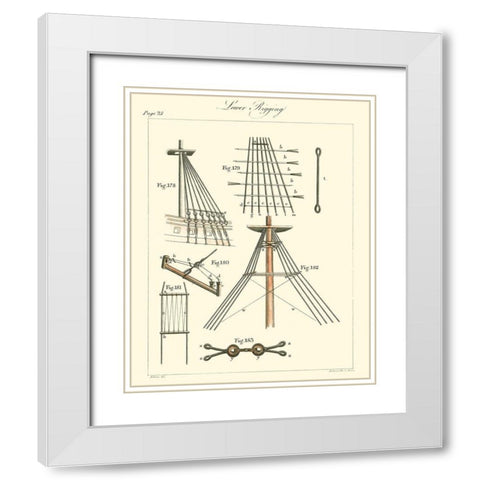 Nautical details II White Modern Wood Framed Art Print with Double Matting by Unknown