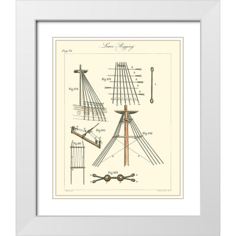 Nautical details II White Modern Wood Framed Art Print with Double Matting by Unknown
