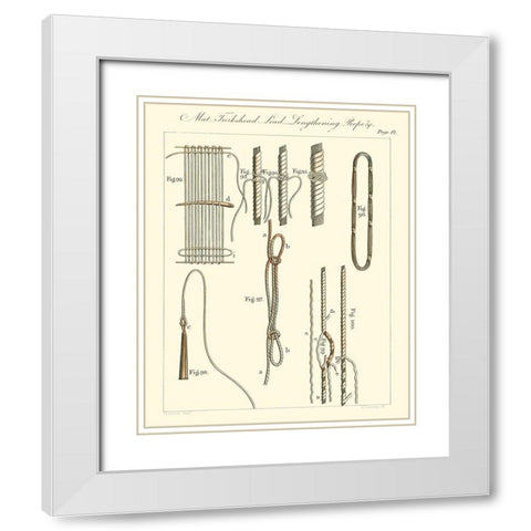 Nautical details IV White Modern Wood Framed Art Print with Double Matting by Unknown