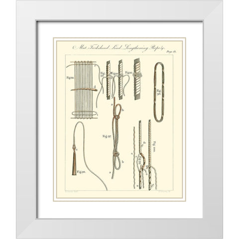 Nautical details IV White Modern Wood Framed Art Print with Double Matting by Unknown