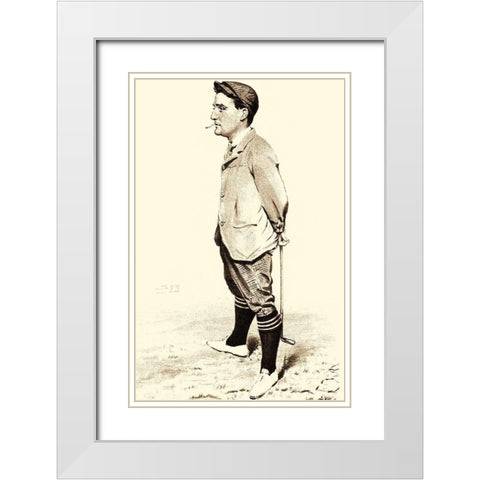 Vanity Fair Golfers II White Modern Wood Framed Art Print with Double Matting by Spy