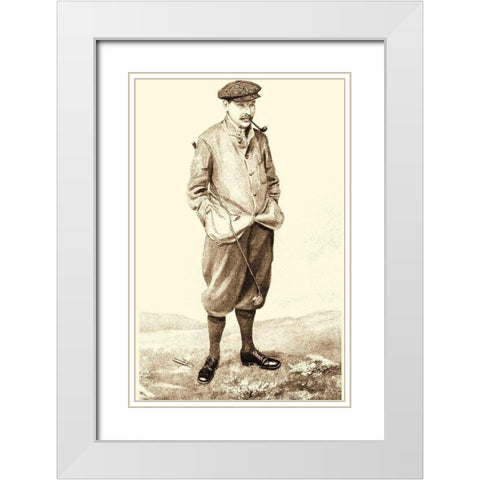 Vanity Fair Golfers IV White Modern Wood Framed Art Print with Double Matting by Spy