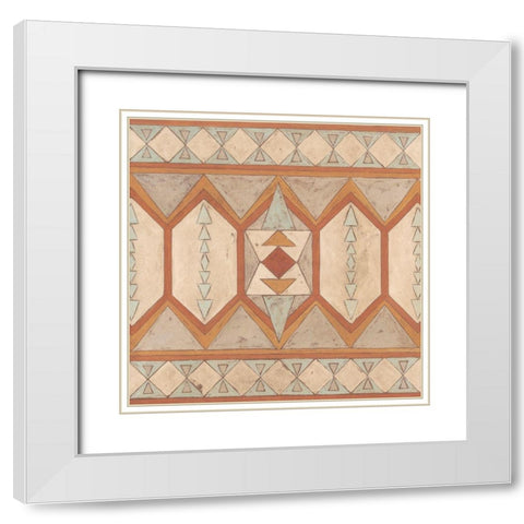 Southwest Inspiration I White Modern Wood Framed Art Print with Double Matting by Meagher, Megan