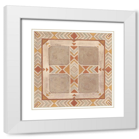 Southwest Inspiration III White Modern Wood Framed Art Print with Double Matting by Meagher, Megan