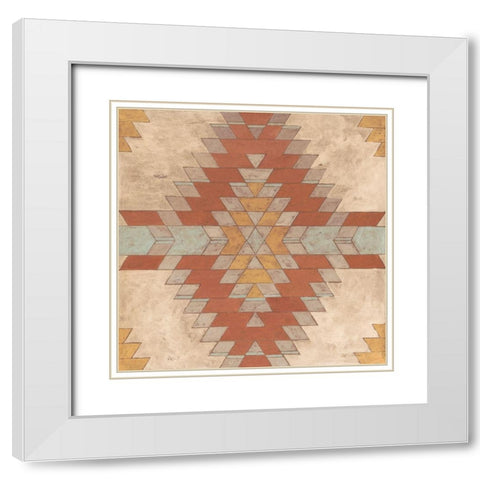 Southwest Inspiration IV White Modern Wood Framed Art Print with Double Matting by Meagher, Megan