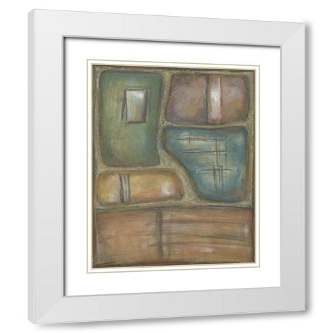 Relic II White Modern Wood Framed Art Print with Double Matting by Zarris, Chariklia