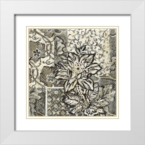 Printed Graphic Chintz I White Modern Wood Framed Art Print with Double Matting by Zarris, Chariklia