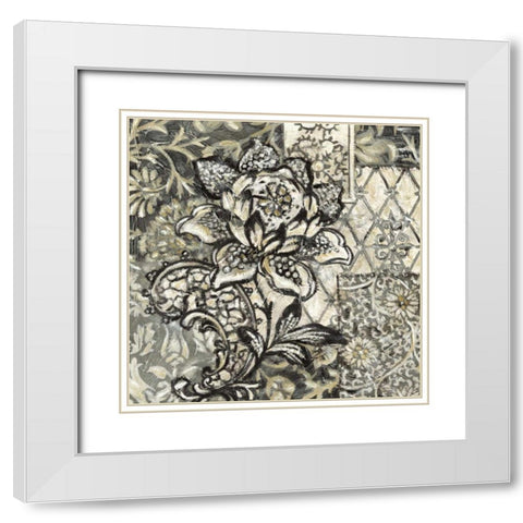 Printed Graphic Chintz II White Modern Wood Framed Art Print with Double Matting by Zarris, Chariklia