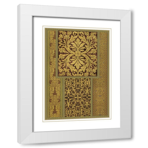 Florentine Panel II White Modern Wood Framed Art Print with Double Matting by Vision Studio