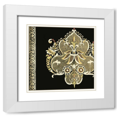 Small Regal Adornments I White Modern Wood Framed Art Print with Double Matting by Zarris, Chariklia