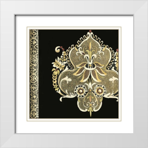 Small Regal Adornments I White Modern Wood Framed Art Print with Double Matting by Zarris, Chariklia