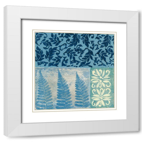 Natures Montage I White Modern Wood Framed Art Print with Double Matting by Slocum, Nancy