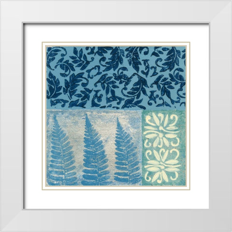 Natures Montage I White Modern Wood Framed Art Print with Double Matting by Slocum, Nancy