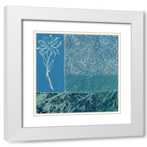 Natures Montage II White Modern Wood Framed Art Print with Double Matting by Slocum, Nancy