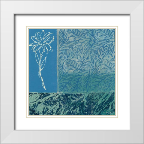 Natures Montage II White Modern Wood Framed Art Print with Double Matting by Slocum, Nancy