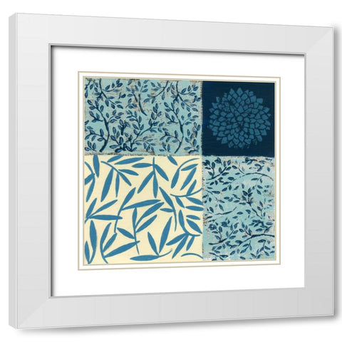 Natures Montage III White Modern Wood Framed Art Print with Double Matting by Slocum, Nancy