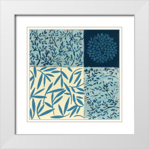 Natures Montage III White Modern Wood Framed Art Print with Double Matting by Slocum, Nancy