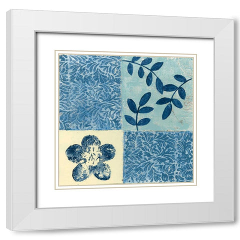 Natures Montage V White Modern Wood Framed Art Print with Double Matting by Slocum, Nancy