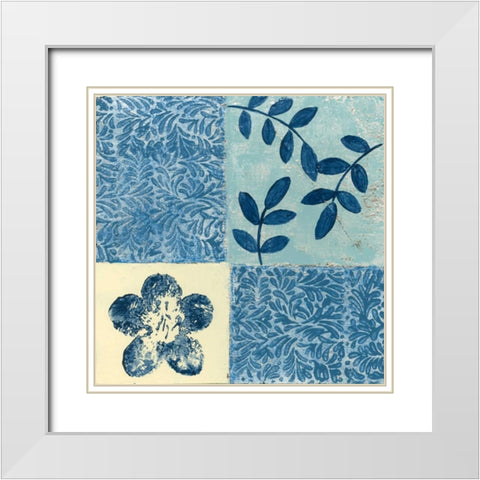 Natures Montage V White Modern Wood Framed Art Print with Double Matting by Slocum, Nancy