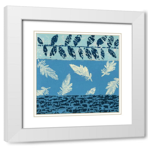 Natures Montage VII White Modern Wood Framed Art Print with Double Matting by Slocum, Nancy