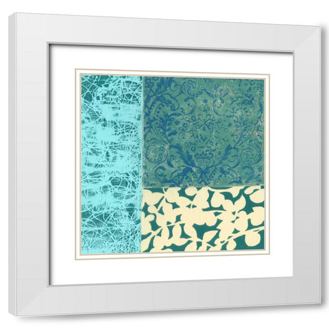 Natures Montage VIII White Modern Wood Framed Art Print with Double Matting by Slocum, Nancy