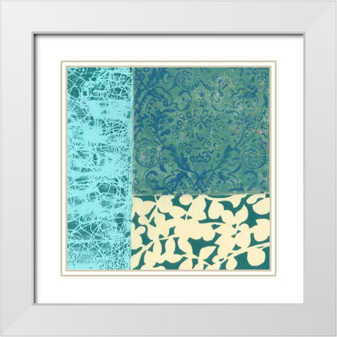Natures Montage VIII White Modern Wood Framed Art Print with Double Matting by Slocum, Nancy
