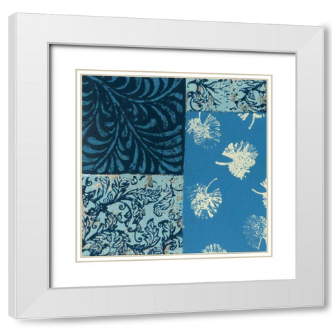 Natures Montage IX White Modern Wood Framed Art Print with Double Matting by Slocum, Nancy