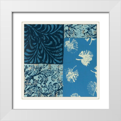 Natures Montage IX White Modern Wood Framed Art Print with Double Matting by Slocum, Nancy