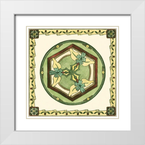 Arts and Crafts Plate I White Modern Wood Framed Art Print with Double Matting by Vision Studio