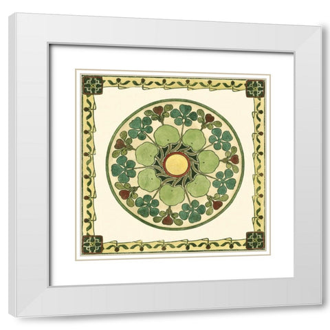Arts and Crafts Plate II White Modern Wood Framed Art Print with Double Matting by Vision Studio