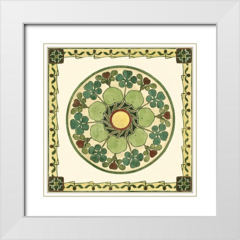 Arts and Crafts Plate II White Modern Wood Framed Art Print with Double Matting by Vision Studio
