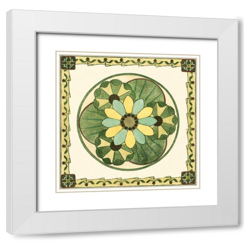 Arts and Crafts Plate IV White Modern Wood Framed Art Print with Double Matting by Vision Studio