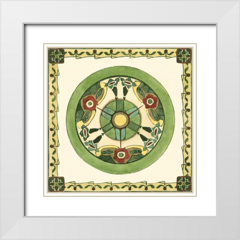 Arts and Crafts Plate VI White Modern Wood Framed Art Print with Double Matting by Vision Studio