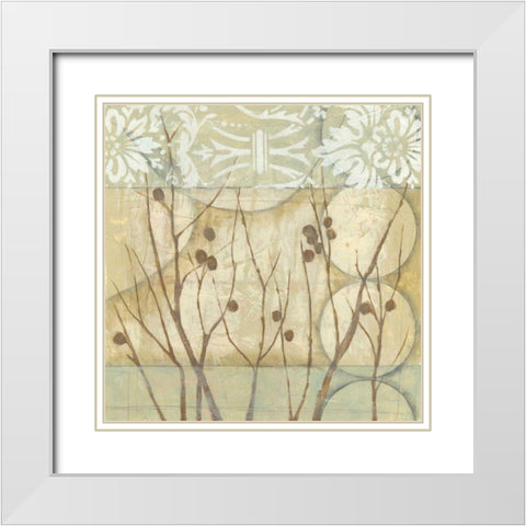 Small Willow and Lace I White Modern Wood Framed Art Print with Double Matting by Goldberger, Jennifer