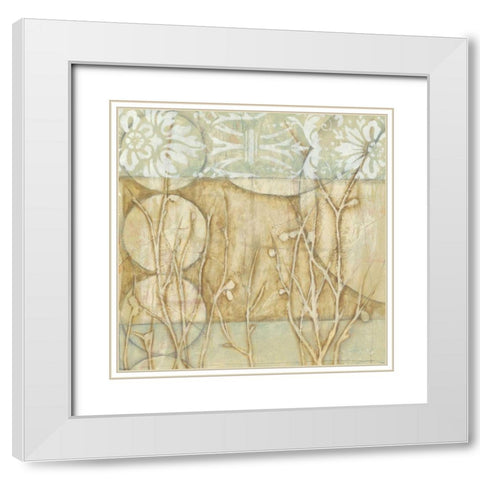 Small Willow and Lace II White Modern Wood Framed Art Print with Double Matting by Goldberger, Jennifer
