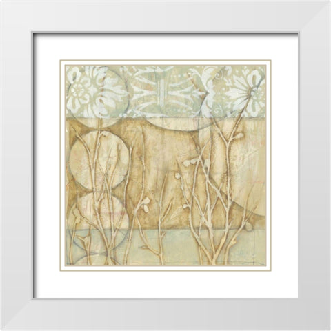 Small Willow and Lace II White Modern Wood Framed Art Print with Double Matting by Goldberger, Jennifer