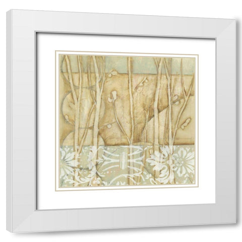Small Willow and Lace IV White Modern Wood Framed Art Print with Double Matting by Goldberger, Jennifer