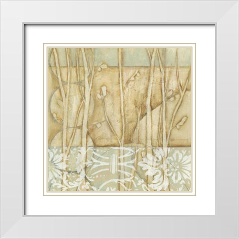 Small Willow and Lace IV White Modern Wood Framed Art Print with Double Matting by Goldberger, Jennifer