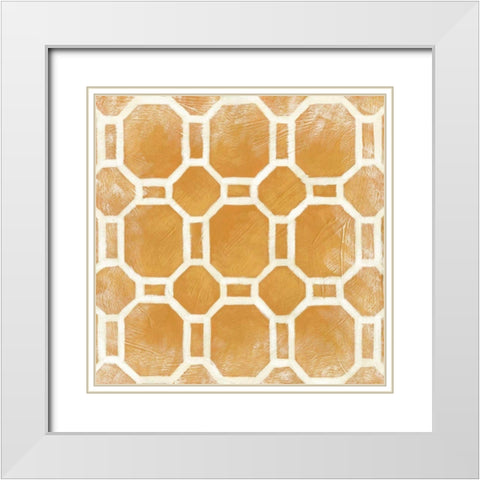 Small Modern Symmetry I White Modern Wood Framed Art Print with Double Matting by Zarris, Chariklia