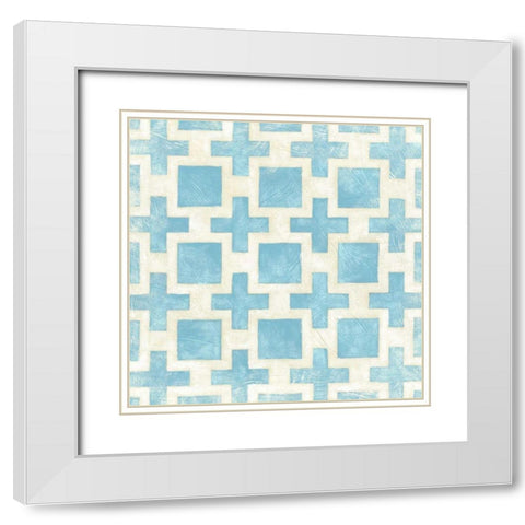 Small Modern Symmetry III White Modern Wood Framed Art Print with Double Matting by Zarris, Chariklia