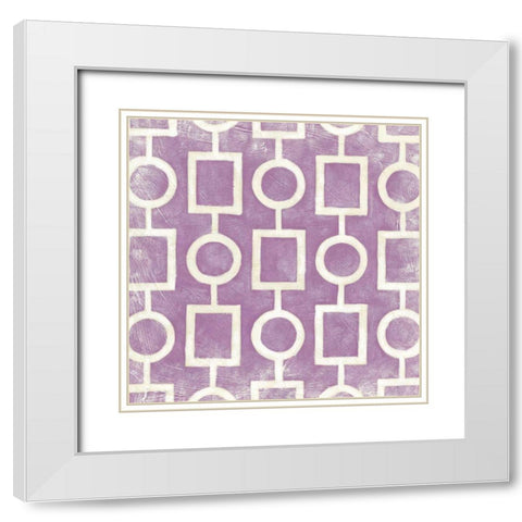Small Modern Symmetry IV White Modern Wood Framed Art Print with Double Matting by Zarris, Chariklia