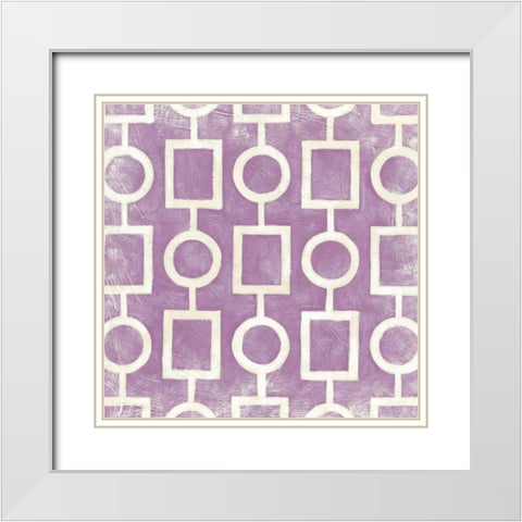 Small Modern Symmetry IV White Modern Wood Framed Art Print with Double Matting by Zarris, Chariklia