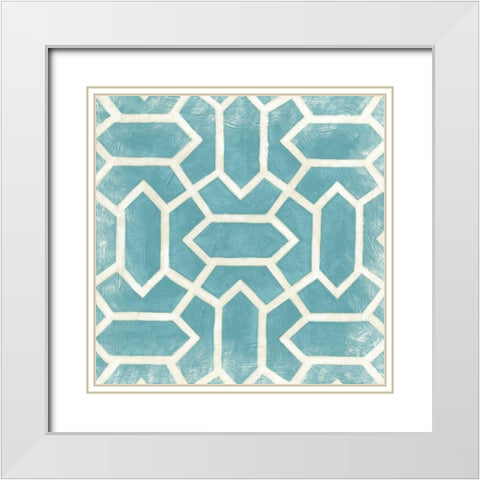 Small Modern Symmetry V White Modern Wood Framed Art Print with Double Matting by Zarris, Chariklia