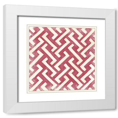 Small Modern Symmetry VI White Modern Wood Framed Art Print with Double Matting by Zarris, Chariklia